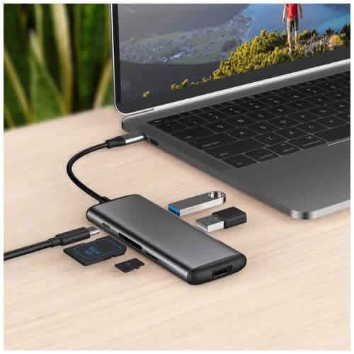 Многофункциональная док-станция картридер Xiaomi HAGiBiS USB Type-C UC39-PDMI Gray (Серый) 4