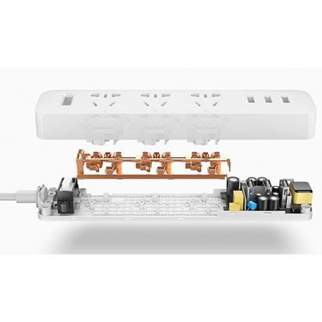 Удлинитель Xiaomi Mi Power Strip 3 (XMCXB01QM), белый, 1.8 м 4