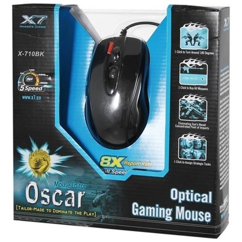 Проводная мышь A4Tech X-710BK USB оптическая Black (Черная) 5