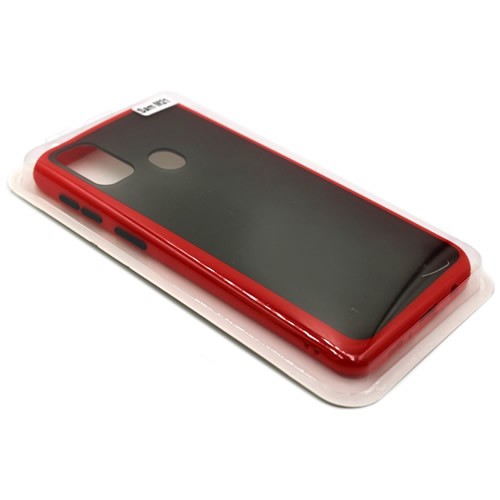 Силиконовая накладка для Samsung Galaxy M21 Skin Feeling (Красная рамка) 3