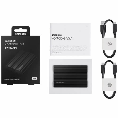Внешний накопитель Samsung T7 Shield SSD USB 3.2 1Tb Black (Черный) MU-PE1T0S/WW 6