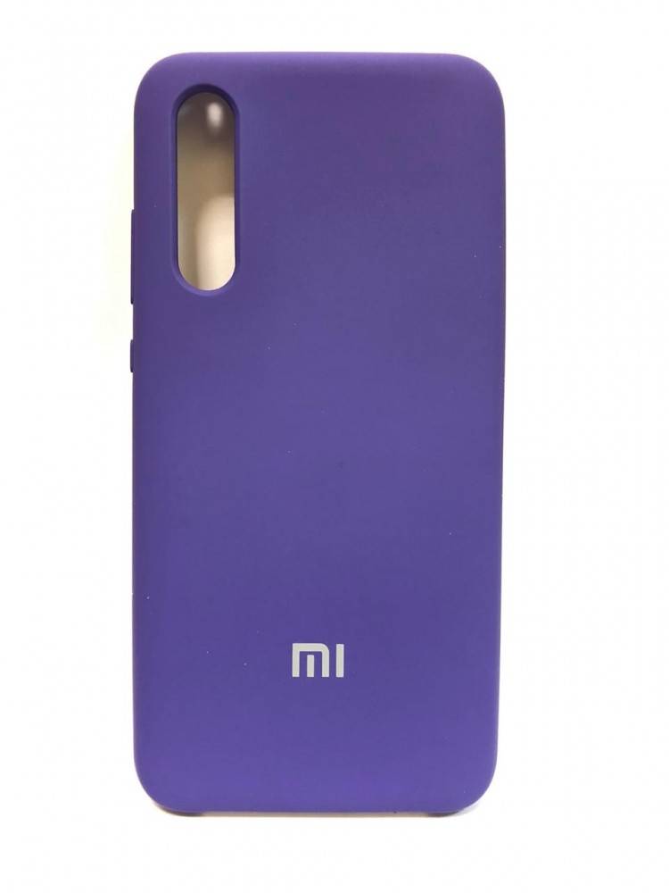 Силиконовая накладка для Xiaomi Mi 9 Lite с логотипом Mi (Фиолетовая) 1
