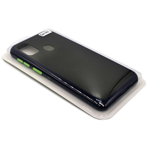 Силиконовая накладка для Samsung Galaxy M21 Skin Feeling (Синяя рамка) 3