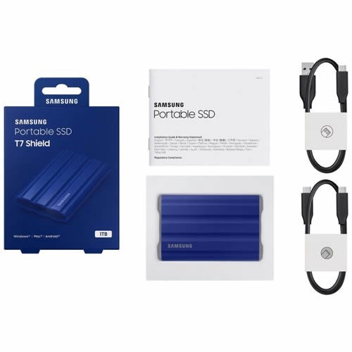 Внешний накопитель Samsung T7 Shield SSD USB 3.2 1Tb Blue (Синий) MU-PE1T0R/WW 6