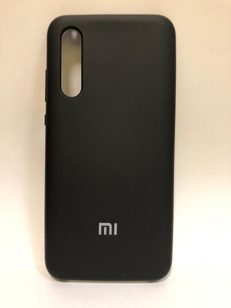 Силиконовая накладка для Xiaomi Mi 9 Lite с логотипом Mi (Черная) 1
