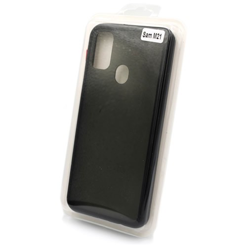 Силиконовая накладка для Samsung Galaxy M21 Skin Feeling (Черная рамка) 2
