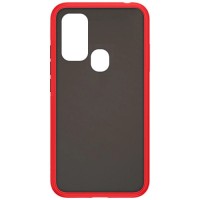 Силиконовая накладка для Samsung Galaxy M31 Skin Feeling (Красная рамка)