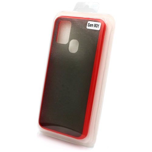 Силиконовая накладка для Samsung Galaxy M31 Skin Feeling (Красная рамка) 2