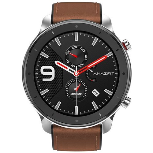 Часы Amazfit GTR 47 мм Stainless Steel Silver/Bown (Серебристый/Коричневый) 2