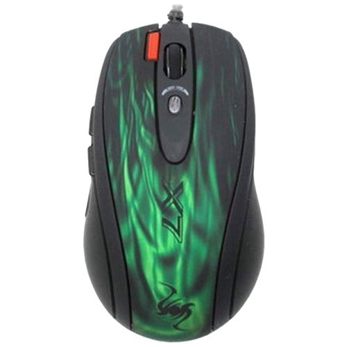 Проводная мышь A4Tech XL-750BK USB лазерная Green Fire (Черная) 1