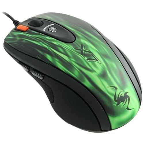 Проводная мышь A4Tech XL-750BK USB лазерная Green Fire (Черная) 3
