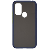 Силиконовая накладка для Samsung Galaxy M31 Skin Feeling (Синяя рамка)
