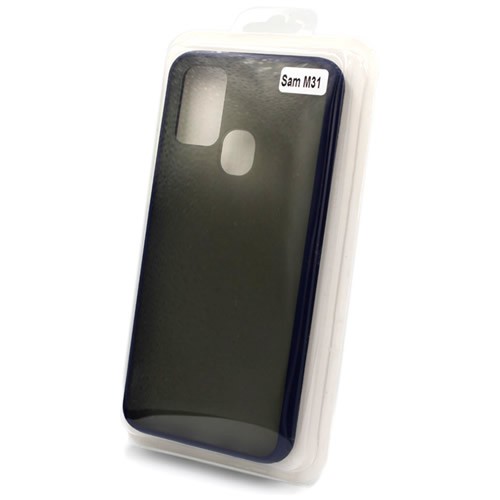 Силиконовая накладка для Samsung Galaxy M31 Skin Feeling (Синяя рамка) 2
