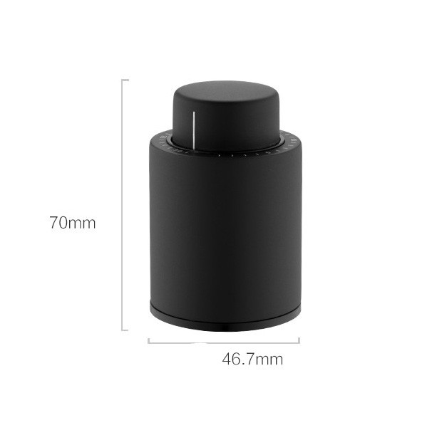 Вакуумная пробка для красного вина Vacuum Wine Stopper Huohou Black (Черный) 4