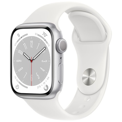 Умные часы Apple Watch Series 8 45 мм Silver Aluminium Case, White Sport Band M/L 1