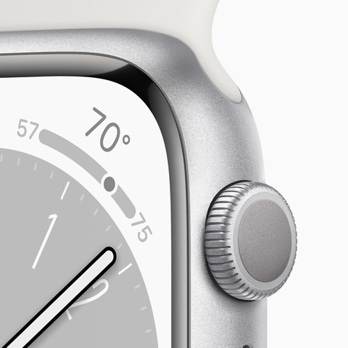 Умные часы Apple Watch Series 8 45 мм Silver Aluminium Case, White Sport Band M/L 3