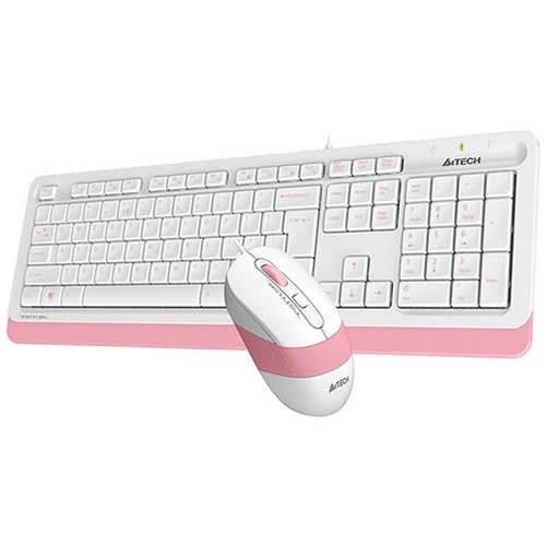 Комплект проводной A4Tech Fstyler F1010 USB White/Rose (Белый/Розовый) 2