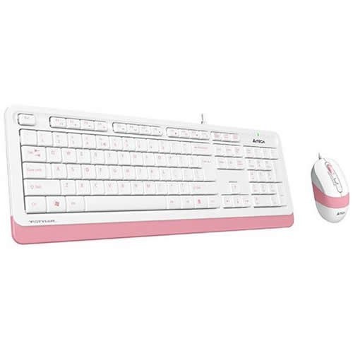 Комплект проводной A4Tech Fstyler F1010 USB White/Rose (Белый/Розовый) 3