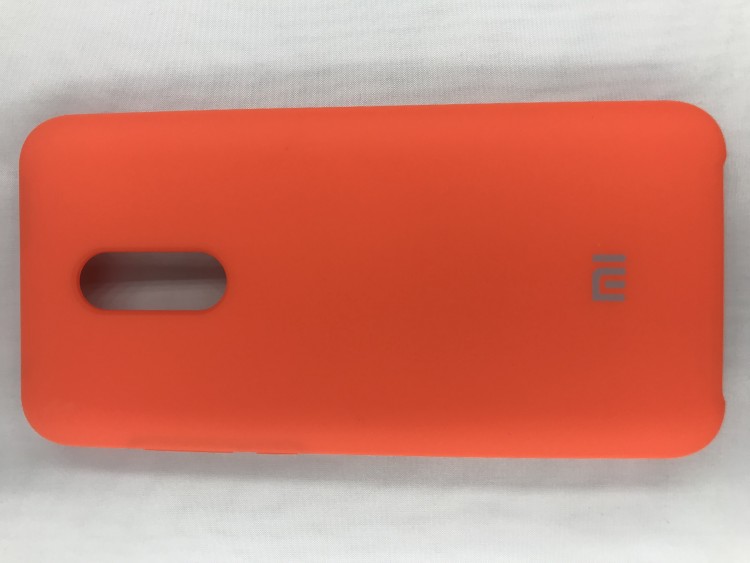 Чехол накладка с логотипом Mi для Xiaomi redmi 5 Plus Оранжевая 1