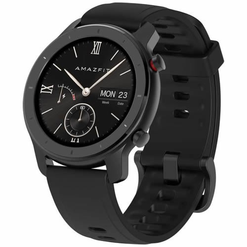 Часы Amazfit GTR 42 мм Aluminium Case, Silicone Strap Starry Black (Черный) 1
