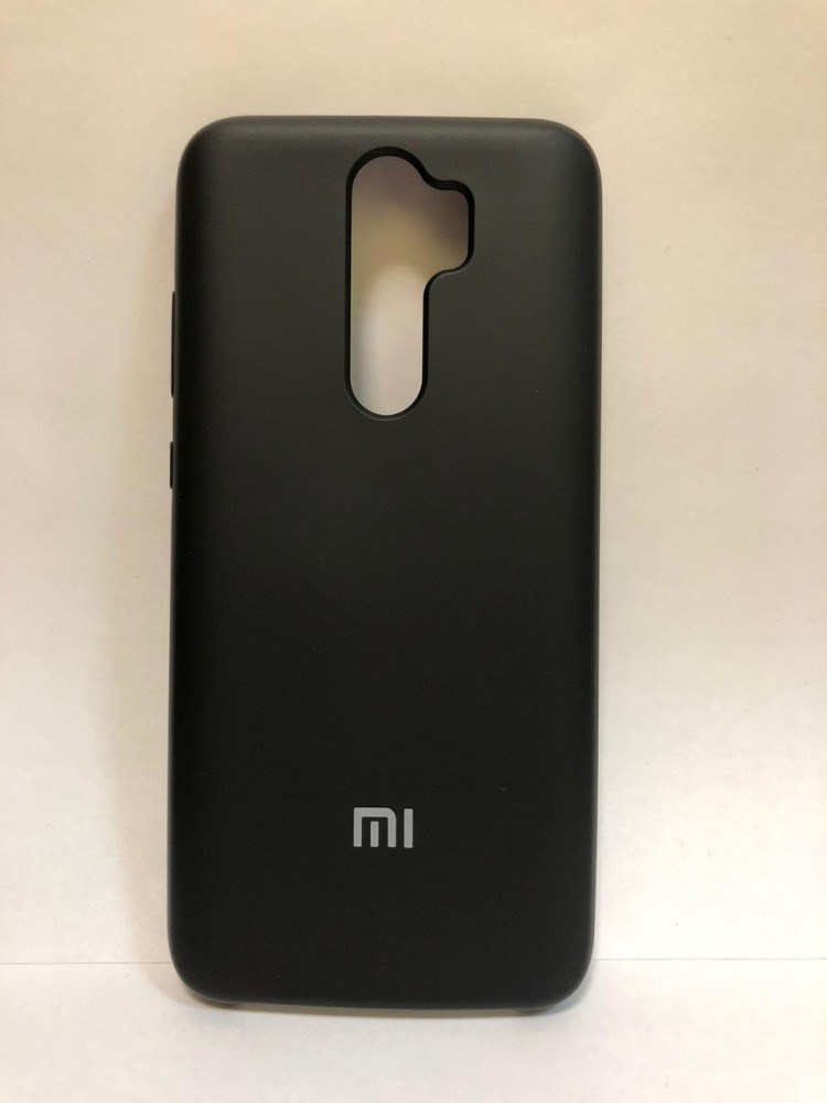 Силиконовая накладка для Xiaomi redmi Note 8 Pro с логотипом MI (Черная) 1