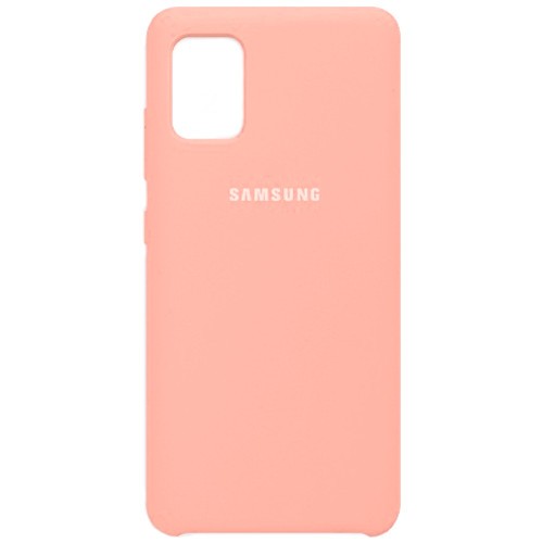 Силиконовая накладка для Samsung Galaxy A51 с логотипом Pink (Розовая) 1