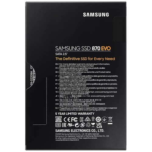 Твердотельный накопитель Samsung 870 EVO SATA 2.5" SSD 4Tb MZ-77E4T0BW 8