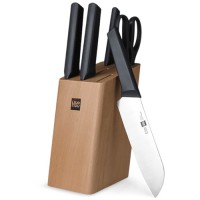 Набор ножей с подставкой Xiaomi Youth Edition Kitchen Stainless Steel Knife Set 6 in 1 HU0057