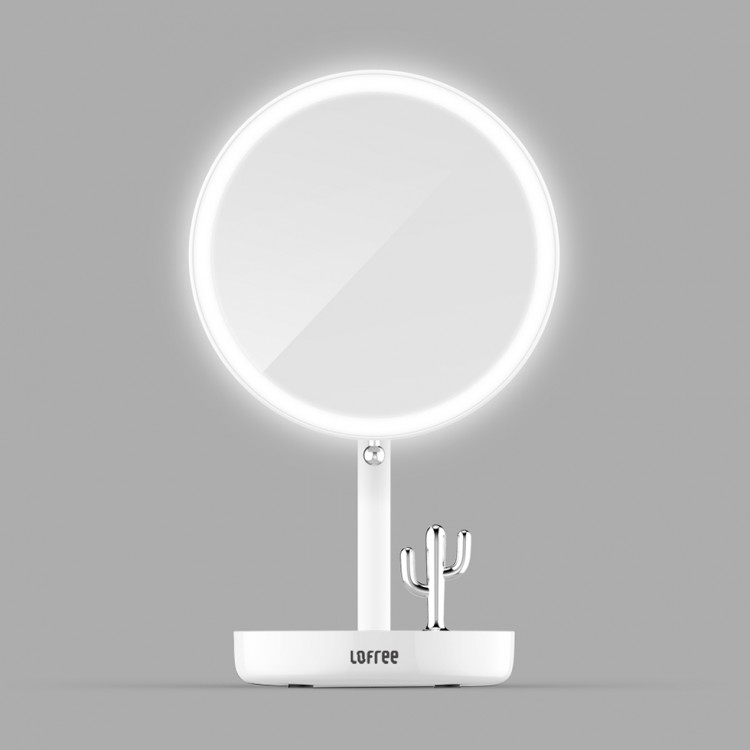 Зеркало косметическое настольное Xiaomi Lofree LED Beauty Mirror с подсветкой White (Белый) 2