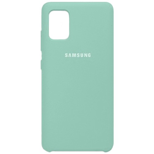 Силиконовая накладка для Samsung Galaxy A51 с логотипом Mint (Мятная) 1