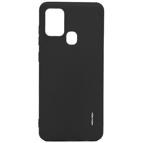 Силиконовая накладка для Samsung Galaxy A21S Monarch Black (Черная) 1