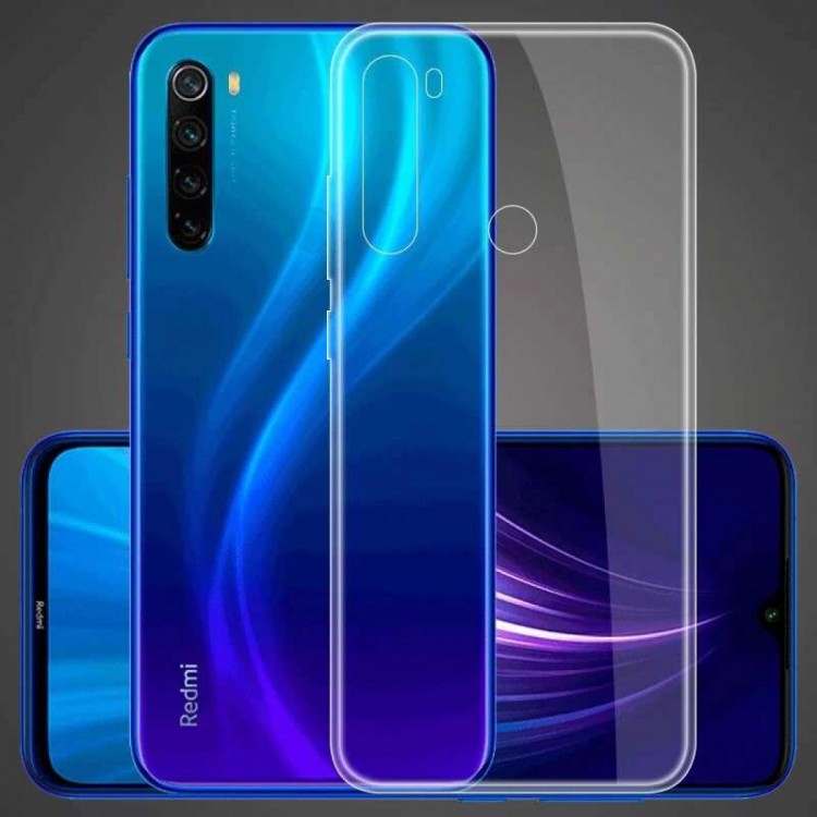 Силиконовая накладка для Xiaomi redmi Note 8 (Прозрачная) MONARCH 1