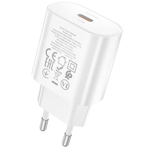 Сетевое зарядное устройство Hoco N22 Jetta PD25W White (Белый) без кабеля 4