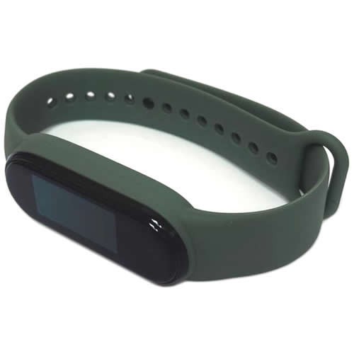 Силиконовый браслет для Xiaomi Mi Band 5 (Хаки) 2