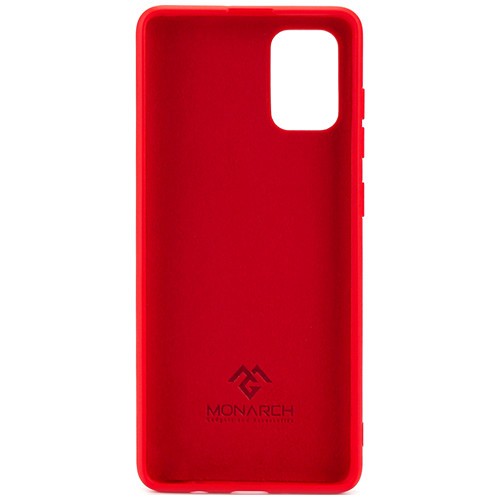 Силиконовая накладка для Samsung Galaxy A51 Monarch Premium без лого Red (Красная) 2