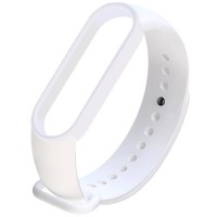Силиконовый браслет для Xiaomi Mi Band 5 (Белый)
