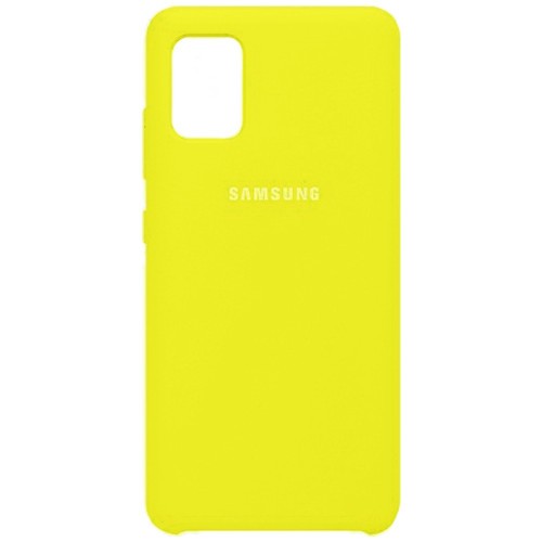 Силиконовая накладка для Samsung Galaxy A51 с логотипом Yellow (Желтая) 1
