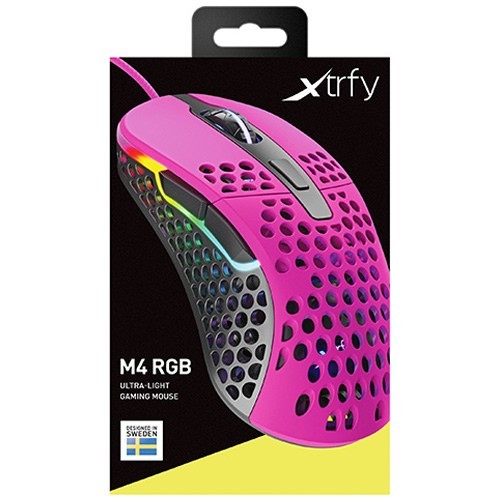 Проводная мышь Xtrfy M4 RGB USB оптическая Pink (Розовая) 7