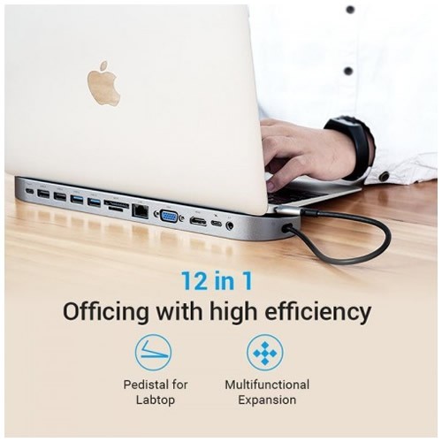 Многофункциональная док-станция Vention USB Type-C Universal Dock (THEBC) Gray (Серый) 5