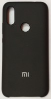 Силиконовая накладка логотипом Mi для Xiaomi Redmi 7 (Черная)