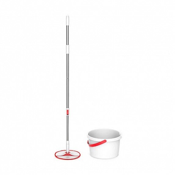 Вращающаяся швабра Yijie 4 pcs. White/Red (Белый/Красный) 1