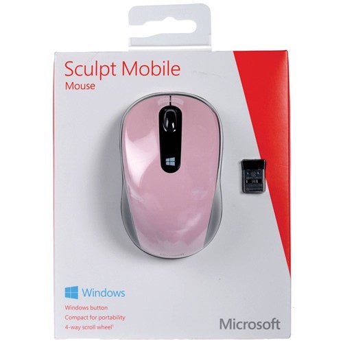 Беспроводная мышь Microsoft Sculpt Mobile Mouse USB оптическая (43U-00020) Pink (Розовая) 4