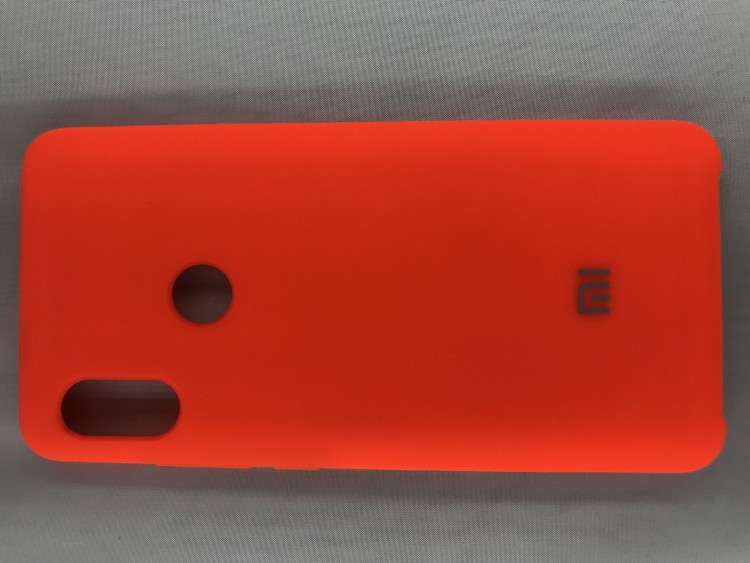 Чехол накладка с логотипом Mi для Xiaomi redmi Note 5 Оранжевая 1