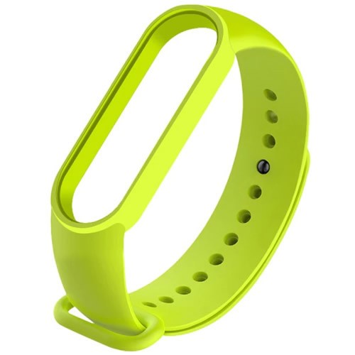 Силиконовый браслет для Xiaomi Mi Band 5 (Лайм) 1