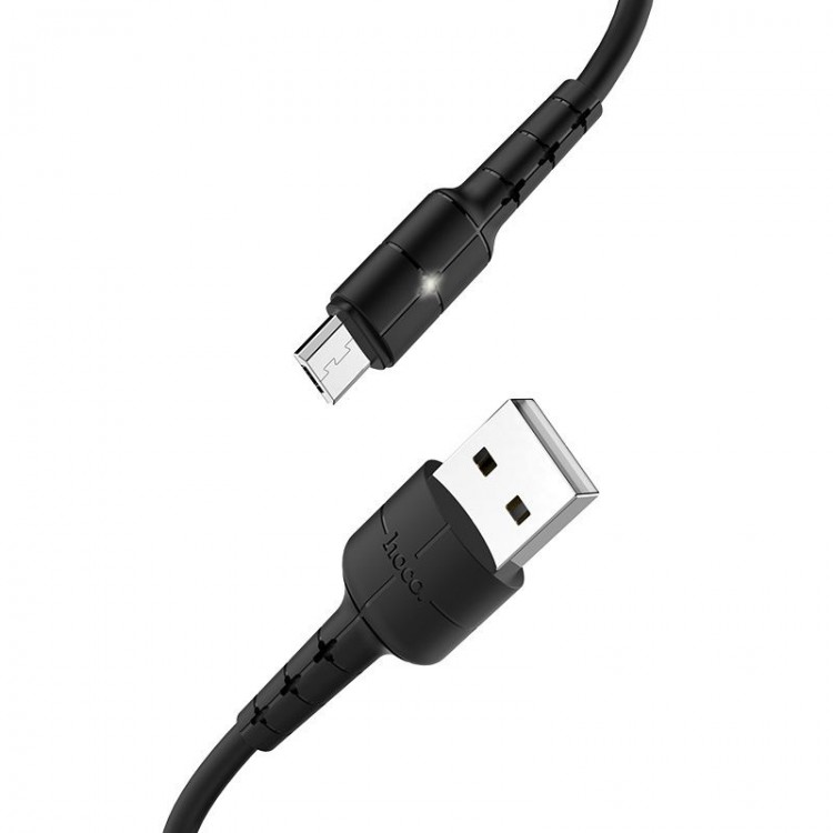 Кабель Hoco X30 Star USB - microUSB  1.2м Black (Черный) 2