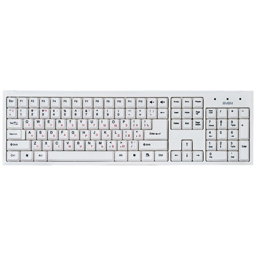Клавиатура SVEN 303 Standard USB White (Белый) EAC 1