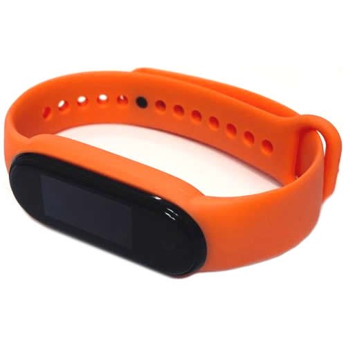 Силиконовый браслет для Xiaomi Mi Band 5 (Оранжевый) 2