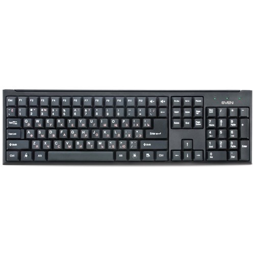 Клавиатура SVEN 303 Standard USB Black (Черный) EAC 1