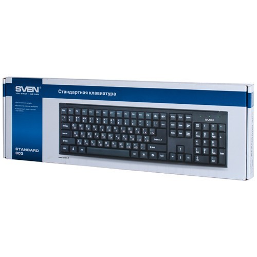 Клавиатура SVEN 303 Standard USB Black (Черный) EAC 5