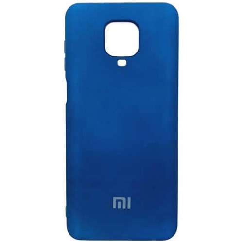 Силиконовая накладка для Xiaomi Redmi Note 9 Pro Dark Blue (Темно-синяя) 1